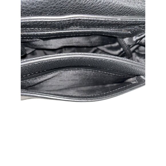 Michael Kors Women's Black Leather Suede & Gold Tone Hardware Handbag Sz M - Picture 9 of 13